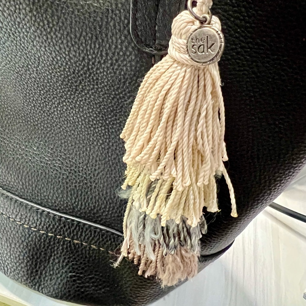 The Sak Silverwood Black Leather Tote - Picture 6 of 6